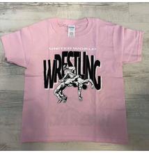 Gyerek póló - UW Wrestling dobós -rózsaszín