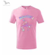 Gyerek póló, rózsaszín - hologramos dobós mintával
