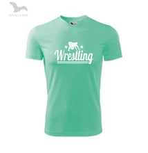 Wrestling -Technikai anyagból-Gyerek póló menta