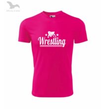 Wrestling -Technikai anyagból-Gyerek póló, neon pink