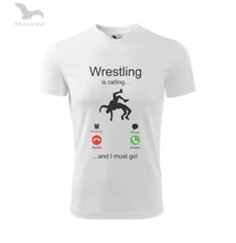 Gyerek póló, technikai anyagból - wrestling is calling mintával