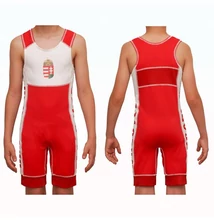 Hungarian Wrestler-címeres magyar birkózómez-piros