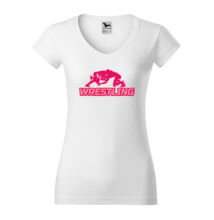 Női póló - Összekapaszkodós - fehér, rózsaszín