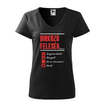 Női póló - Birkózó anyuka.. mintával - fekete pólón