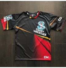 Férfi technikai póló (rashguard) - Kobra mintával - sötét pólón