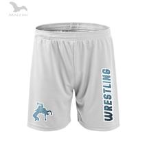 Technikai short, fehér, világoskék dobós minta+wrestling