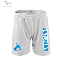 Technikai short, fehér, élénk kék dobós minta+wrestling