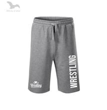 Hosszú szárú pamut short - Szürke-fehér