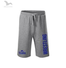 Hosszú szárú pamut short - Szürke-kék