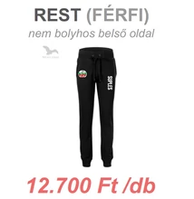 Férfi húzott aljú nadrág - SUPLES mintával - fekete