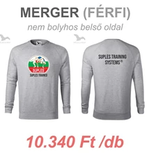 Férfi környakas pulóver(tavaszi-őszi) - SUPLES mintával - szürke pulóveren