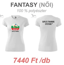 Női Technikai Póló - SUPLES mintával - fehér pólón
