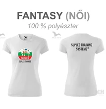 Női Technikai Póló - SUPLES mintával - fehér pólón