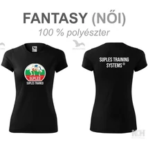 Női Technikai Póló - SUPLES mintával - fekete pólón