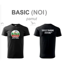 Női Pamut Póló - SUPLES mintával - fekete pólón