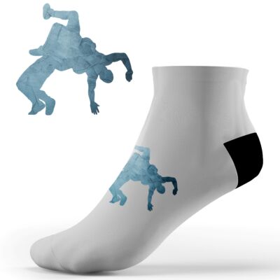 Kék mintás zokni (rövid szárú)