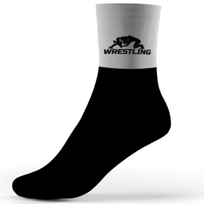 Fekete-fekete mintás zokni (hosszú szárú)