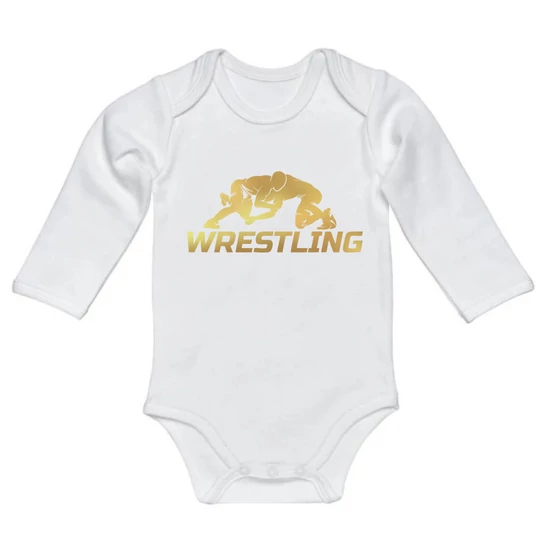 Baba-body, hosszú ujjas, Wrestling arany birkózó mintával
