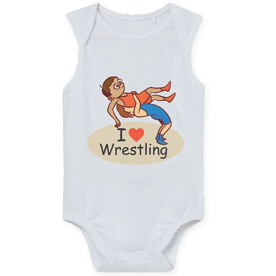 Baba-body, ujjatlan, pamut fehér-dobós gyerek mintával