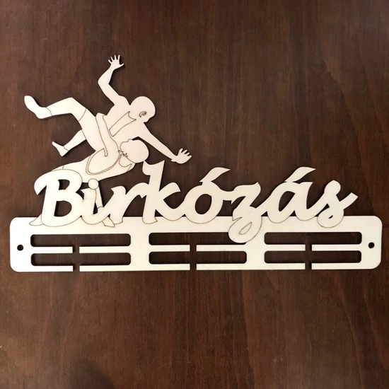 Fali Éremakasztó Fából - 36db-os-Birkózás (33x19cm)