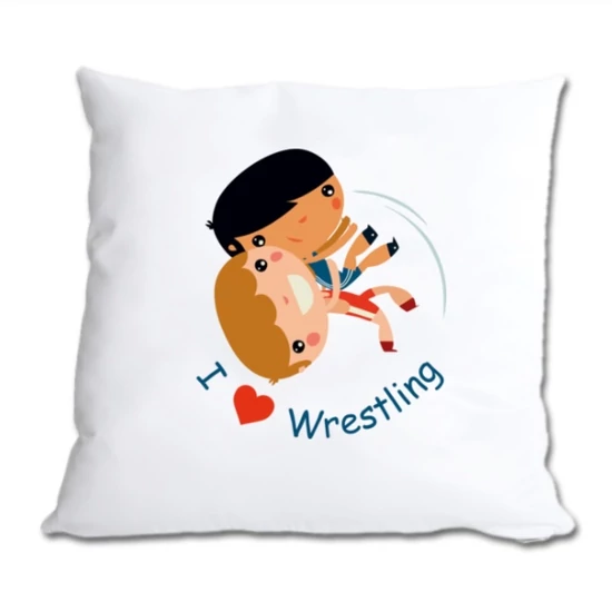 Párna -I Love Wrestling felirattal