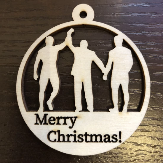 Festhető, színezhető fa karácsonyfadísz- Merry Christmas 4. Festhető, színezhető fa karácsonyfadísz- Merry Christmas 4.