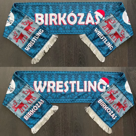 Sál - Téli birkózós mintával, 2 oldalas Sál - Téli birkózós mintával, 2 oldalas
