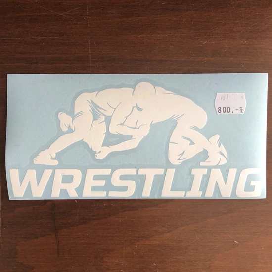 Wrestling kontúr matrica autóra 20cm - fehér Wrestling kontúr matrica autóra 20cm - fehér
