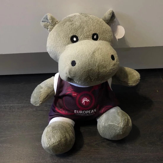 Plüss víziló birkózó mezben - EB Plüss víziló birkózó mezben - EB