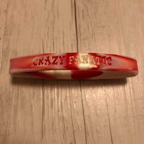Crazy Fanatic szilikon karkötő piros-fehér