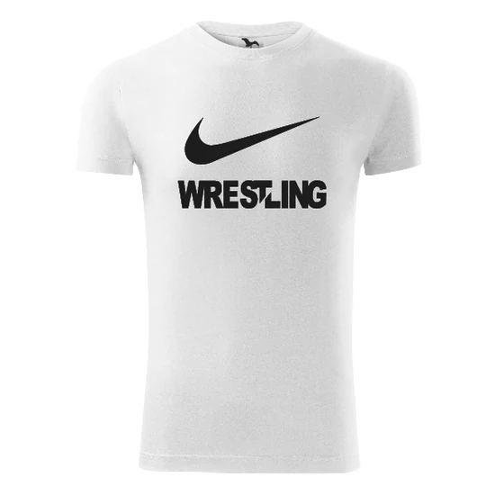 Férfi póló -  Wrestling fekete pipával - fehér