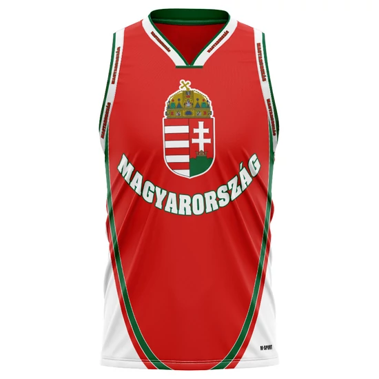 Férfi technikai trikó - Magyarország - piros, fehér