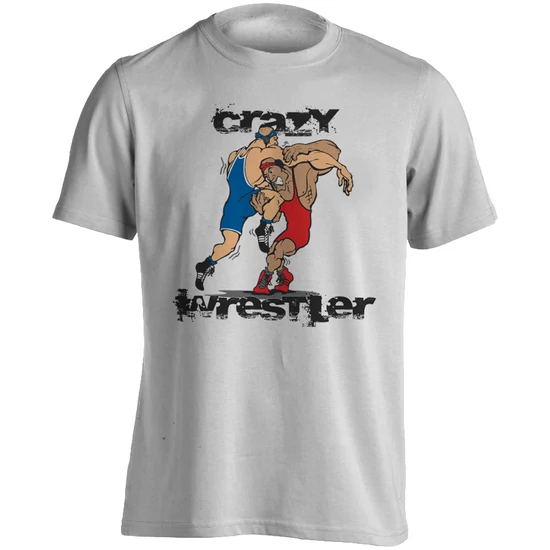 CRAZY WRESTLER feliratú poló-fehér