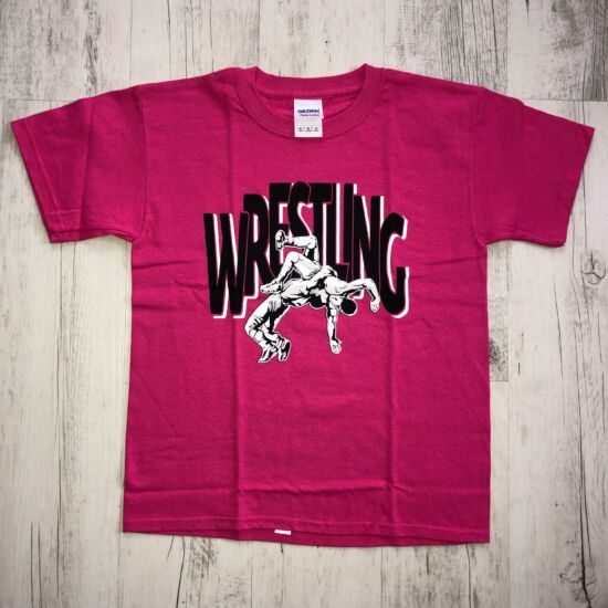 Gyerek póló - Wrestling dobós -Közép rózsaszín