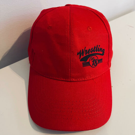 Baseball Sapka-Wrestling 2018 felirattal, piros-fekete