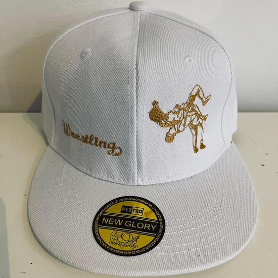 SNAPBACK - Wrestling felirattal-hímzett, Fehér-arany