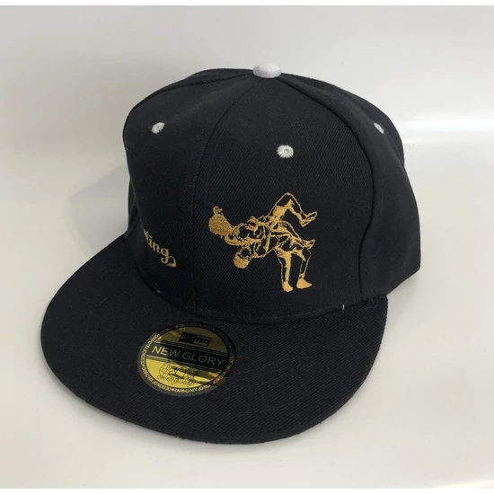 SNAPBACK - Wrestling felirattal-hímzett, Fekete-arany