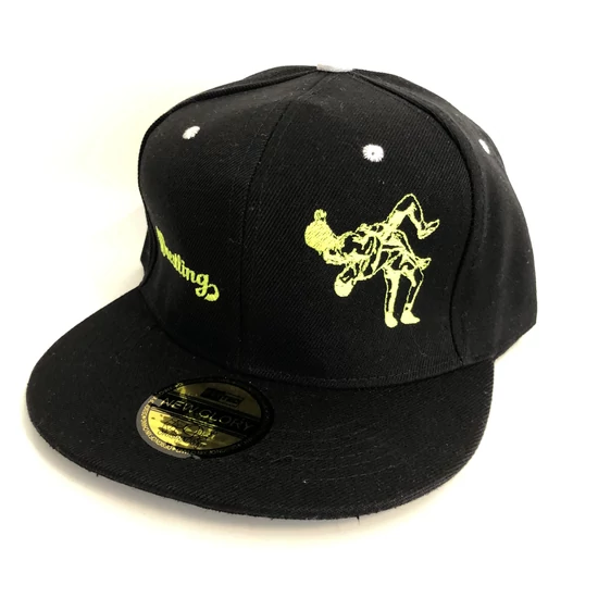 SNAPBACK - Wrestling felirattal-hímzett, Fekete-neonzöld