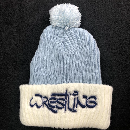 Téli bojtos kötött sapka- világoskék (világoskék bojttal) Téli bojtos kötött sapka- világoskék (világoskék bojttal)