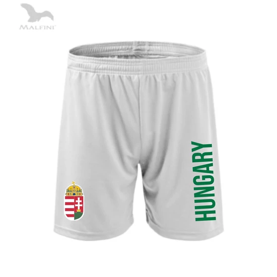 Technikai short, fehér, Hungary+címer