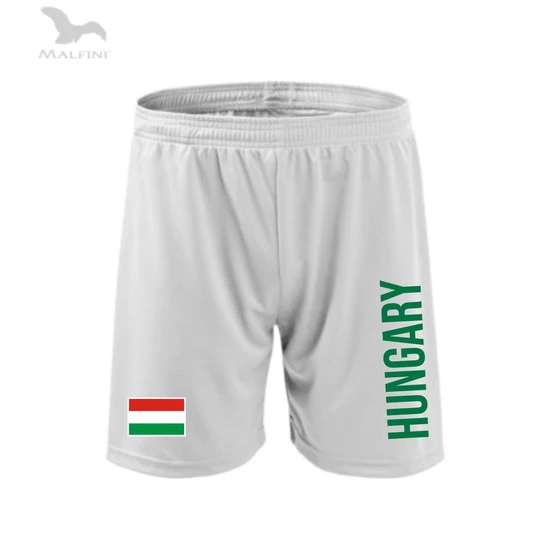 Technikai short, fehér, Hungary+zászló