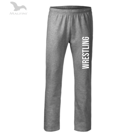 Szürke Melegítő alsó - Wrestling, fehérrel