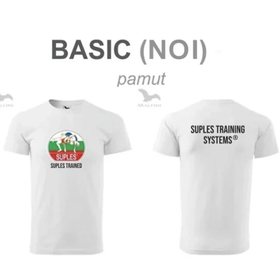 Női Pamut Póló - SUPLES mintával - fehér pólón