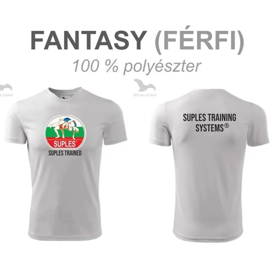 Férfi Technikai Póló - SUPLES mintával - fehér pólón