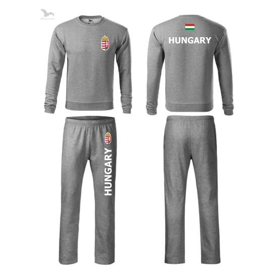 Férfi melegítőszett, Hungary, szürke